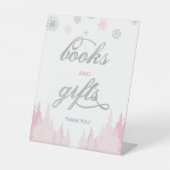 Kleine Snowflake Winter Baby Duschbücher und Gesch Sockelschild (Vorderseite)