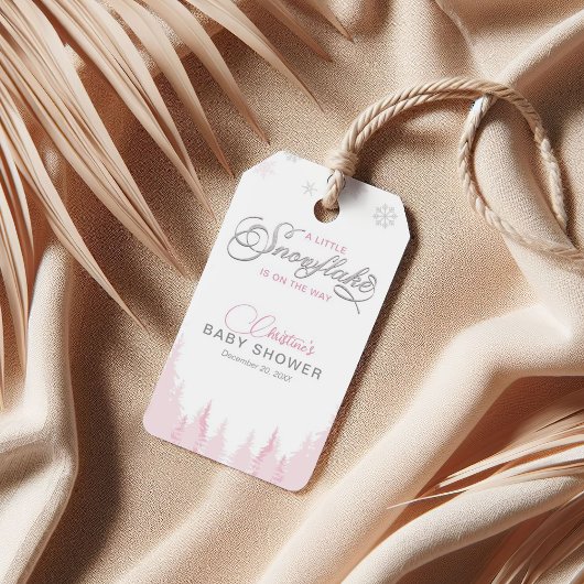 Kleine Snowflake Winter Baby Dusche Geschenkanhänger