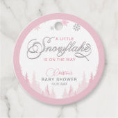 Kleine Snowflake Winter Baby Dusche Geschenkanhänger (Vorderseite)