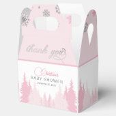 Kleine Snowflake Winter Baby Dusche Geschenkschachtel (Geöffnet)