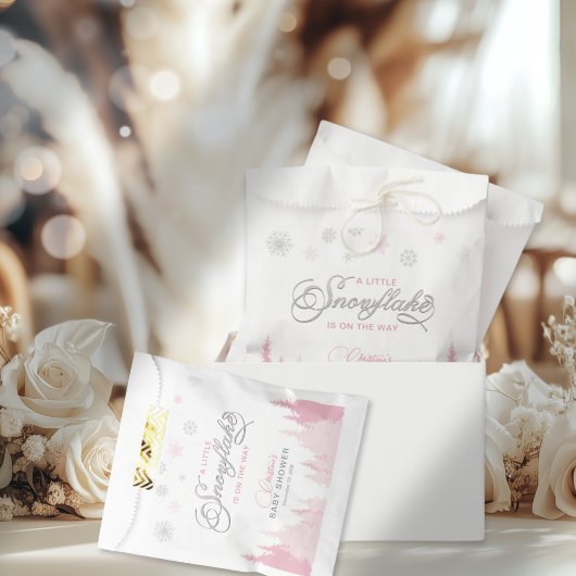 Kleine Snowflake Winter Baby Dusche Geschenktütchen