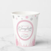 Kleine Snowflake Winter Baby Dusche Pappbecher (Vorderseite)