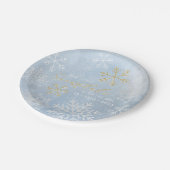 Kleine Snowflake Winter Baby Dusche Teller (Schrägansicht)