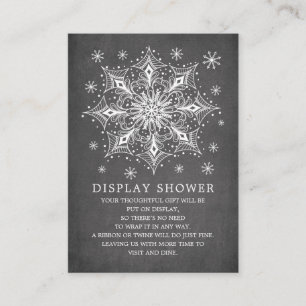 Kleine Snowflake Winter Baby Duschkabine Begleitkarte