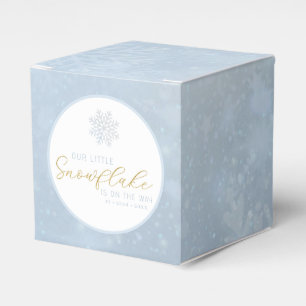 Kleine Snowflake Winter Wonderland Baby Dusche Geschenkschachtel