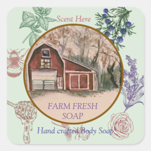 KLEINE SOAP-BAND-KUSTIERUNG QUADRATISCHER AUFKLEBER