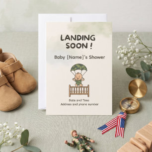 Kleine Soldat-Baby-Party-Einladung – Patriotische Einladung