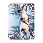 Kleine Songbirds in einer verschneiten Landschaft  Magnet (Vertikal)