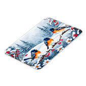 Kleine Songbirds in einer verschneiten Landschaft  Magnet (Linke Seite)