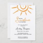 KLEINE SONNE AUF DEM WEG BABY SHOWING EINLADUNG (Vorderseite)