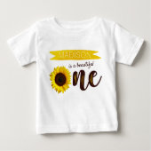 Kleine Sonnenblume 1. Geburtstag Baby T-shirt (Vorderseite)