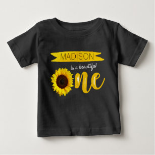 Kleine Sonnenblume 1. Geburtstag Baby T-shirt