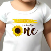 Kleine Sonnenblume 1. Geburtstag Baby T-shirt