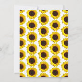 Kleine Sonnenblume 1. Geburtstag Einladung (Rückseite)