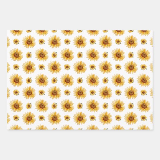Kleine Sonnenblume 1. Geburtstag Geschenkpapier Set (Vorderseite 2)