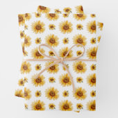 Kleine Sonnenblume 1. Geburtstag Geschenkpapier Set (Beispiel)