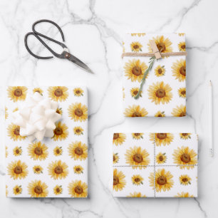 Kleine Sonnenblume 1. Geburtstag Geschenkpapier Set