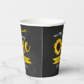 Kleine Sonnenblume 1. Geburtstag Pappbecher (Rechts)