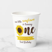 Kleine Sonnenblume 1. Geburtstag Pappbecher (Vorderseite)