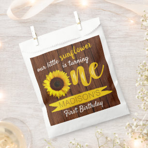 Kleine Sonnenblume 1. Geburtstag Party Geschenktütchen