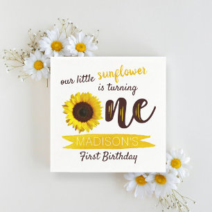 Kleine Sonnenblume 1. Geburtstag Serviette