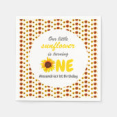 Kleine Sonnenblume 1. Geburtstag Serviette (Vorderseite)