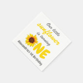 Kleine Sonnenblume 1. Geburtstag Serviette (Ecke)
