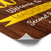 Kleine Sonnenblume 2. Geburtstag Begrüßungszeichen Poster (Ecke)