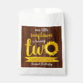 Kleine Sonnenblume 2. Geburtstag Party Geschenktütchen (Vorderseite)