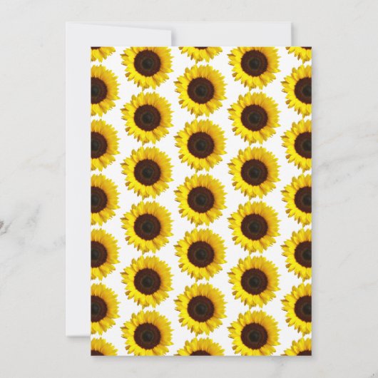 Kleine Sonnenblume Geburtstag Dankeskarte (Rückseite)