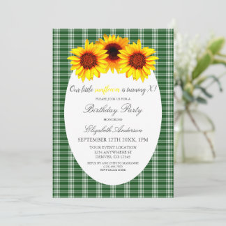 Kleine Sonnenblume Geburtstag Einladung
