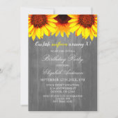 Kleine Sonnenblume Geburtstag Einladung (Vorderseite)