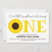 Kleine Sonnenblume verwandelt einen ersten Blumeng Einladung (Vorderseite)