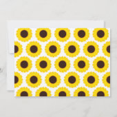 Kleine Sonnenblume verwandelt einen ersten Blumeng Einladung (Rückseite)