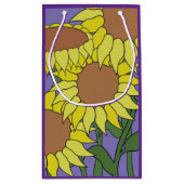 Kleine Sonnenblumenbeutel Geschenktüte (Rückseite)