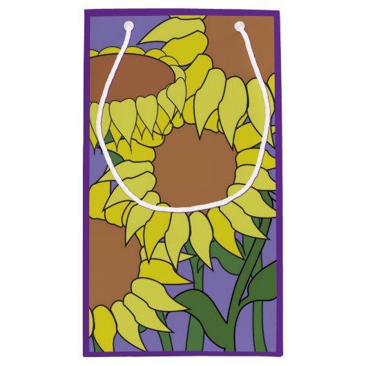 Kleine Sonnenblumenbeutel Kleine Geschenktüte (Rückseite)