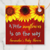 Kleine Sonnenblumendusche Geschenkanhänger (Rückseite)