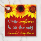 Kleine Sonnenblumendusche Geschenkanhänger (Vorderseite)