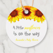 Kleine Sonnenblumendusche Geschenkanhänger (Rückseite)