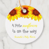 Kleine Sonnenblumendusche Geschenkanhänger (Vorderseite)