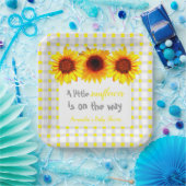 Kleine Sonnenblumendusche Pappteller (Party)
