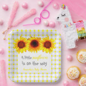 Kleine Sonnenblumendusche Pappteller (Party)