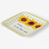 Kleine Sonnenblumendusche Pappteller (Gewinkelt)