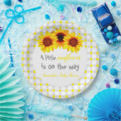 Kleine Sonnenblumendusche Pappteller (Party)