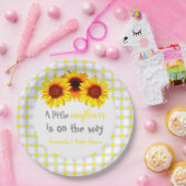 Kleine Sonnenblumendusche Pappteller (Party)