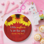 Kleine Sonnenblumendusche Pappteller (Party)