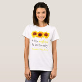 Kleine Sonnenblumendusche T-Shirt (Vorne ganz)
