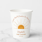 Kleine Sonnendusche Pappbecher (Rückseite)