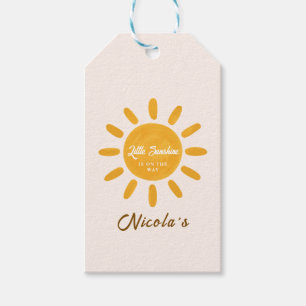 Kleine Sonnenschein-Baby-Party  Geschenkanhänger