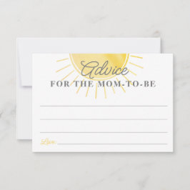 Kleine Sonnenschein-Babydusche mit Mama-Card